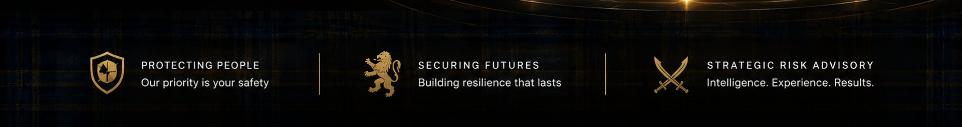 Service highlights for protecting people, securing futures and strategic risk advisory